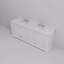 Ensemble de meuble-lavabo double l 84 po x P 22 po avec comptoir en quartz blanc et robinet-954732620