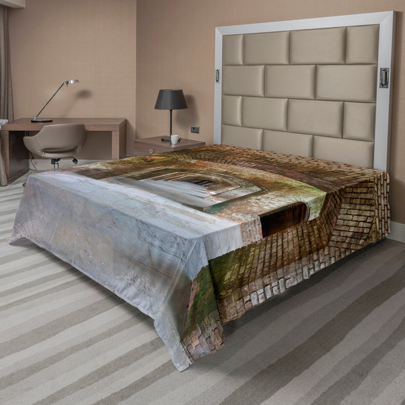 Drap Ambesonne Urban Top, Drap plat pour très grand lit californien