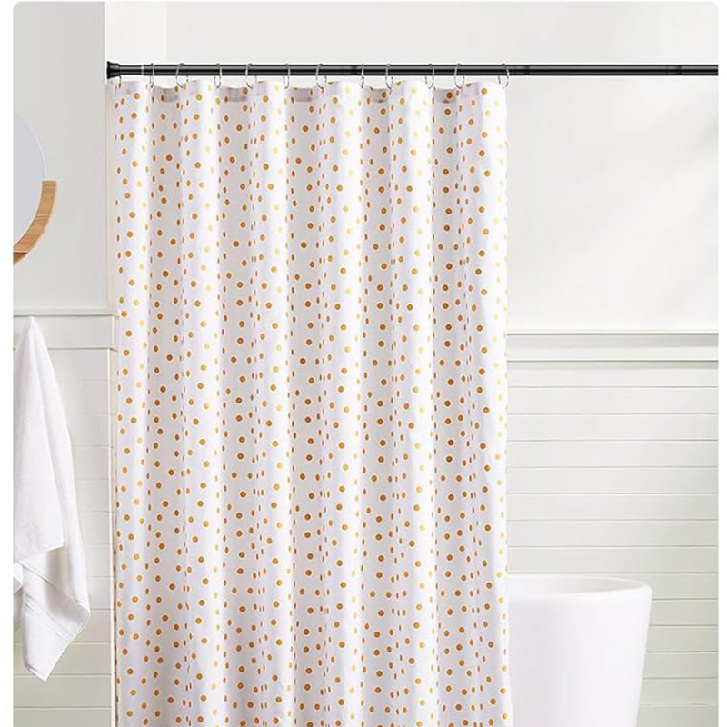 Shower Curtain Pole, 76-194 Cm, Extendable Curtain Poles ,No Drilling ,Tension Rods, Matte Black