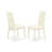 3 Piece Modern Dining Table Set Contains a Round Wooden Table with Dropleaf & Shelves and 2 Linen Fabric Kitchen Dining Chairs, Linen White-311390946-294891120-344477712