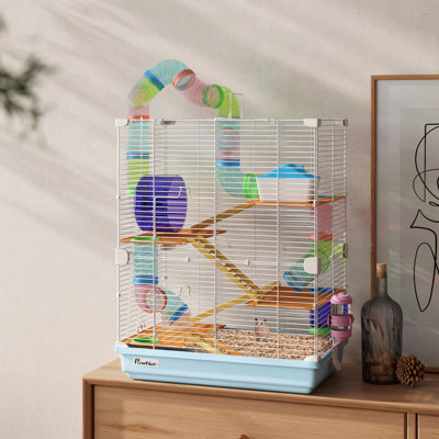 Cage à hamster à 5 niveaux avec tubes et tunnels Pawhut