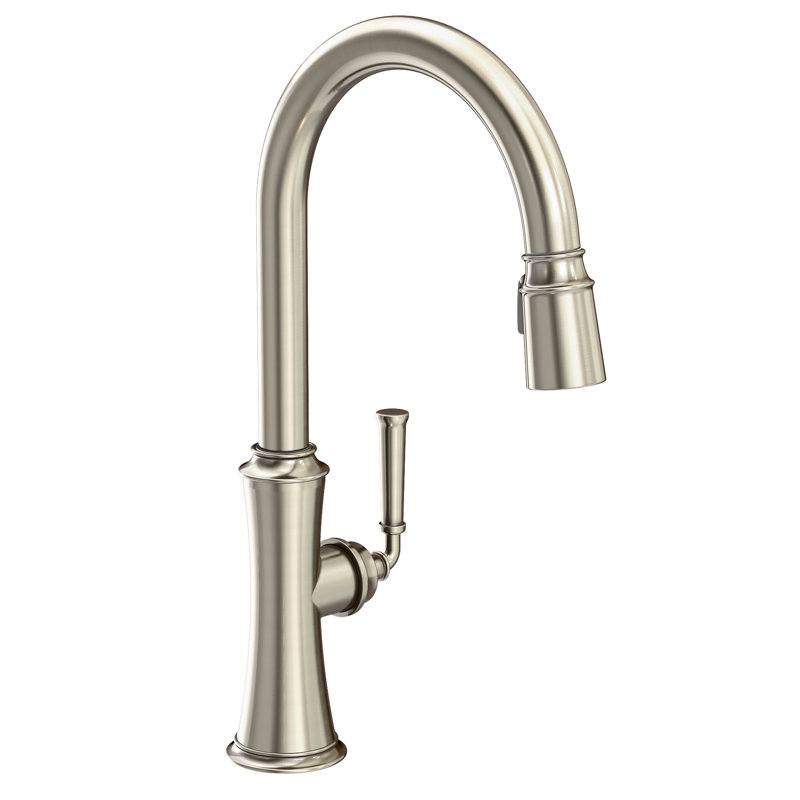 Stripling Single Handle Pull Down Kitchen Faucet, Antique Nickel