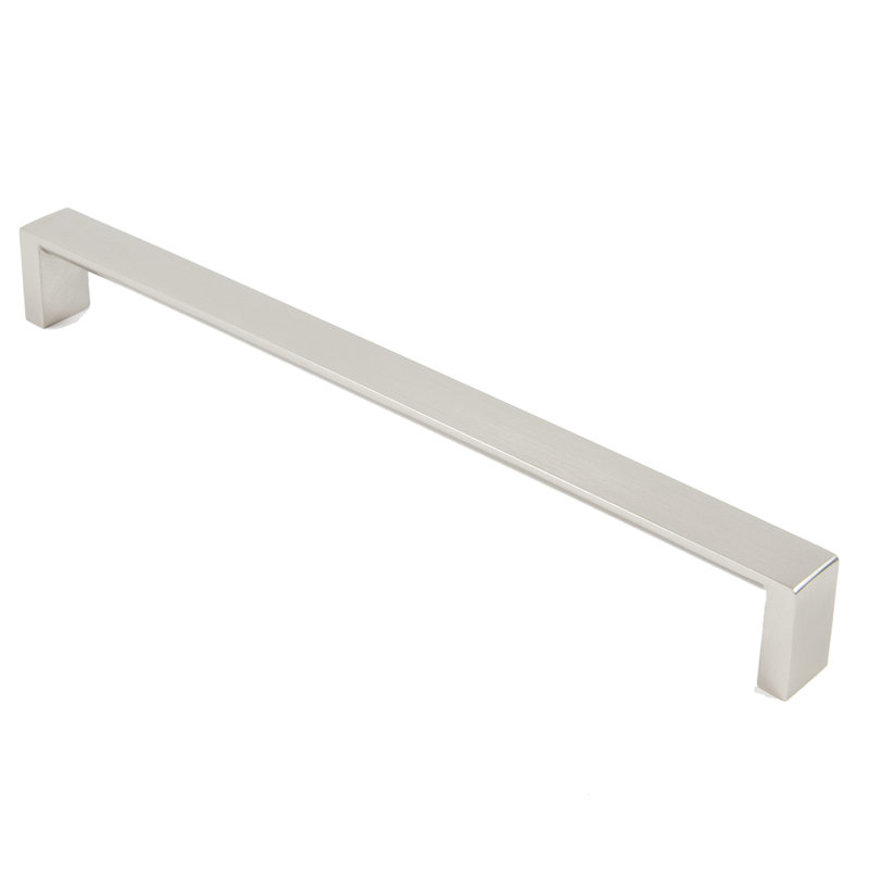 Poignée barre 10 po Modern Square, Nickel satiné
