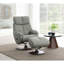 Fauteuil d'appoint en cuir fleur Kandoro
