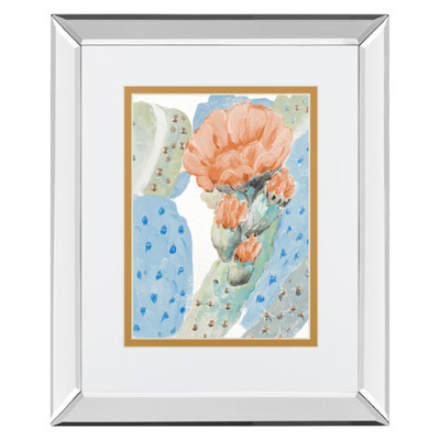 Art mural Desert Blossom - 34 po x 40 po - Cadre en miroir