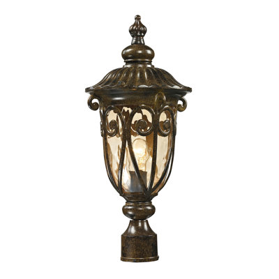 Lampadaire d'extérieur 1 lumière de 21 po de hauteur Logansport - bronze noisette
