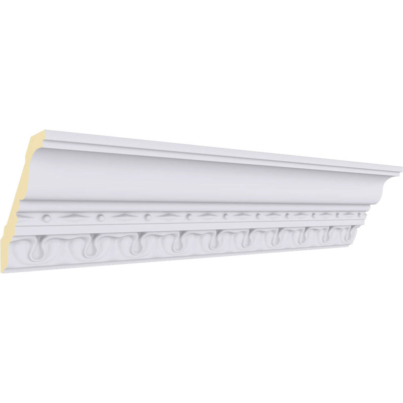 H 4 po x P 3 1/4 po x F 5 1/8 po x L 94 1/2 po (1 7/8 po), moulure couronnée Leslie