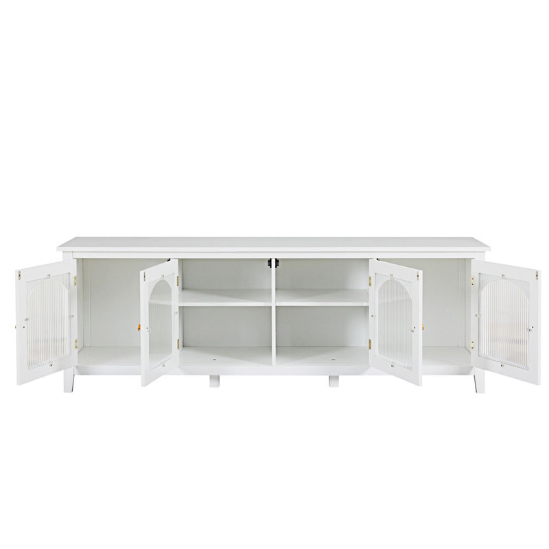 90" TV Stand with Drawers, White Duplicate