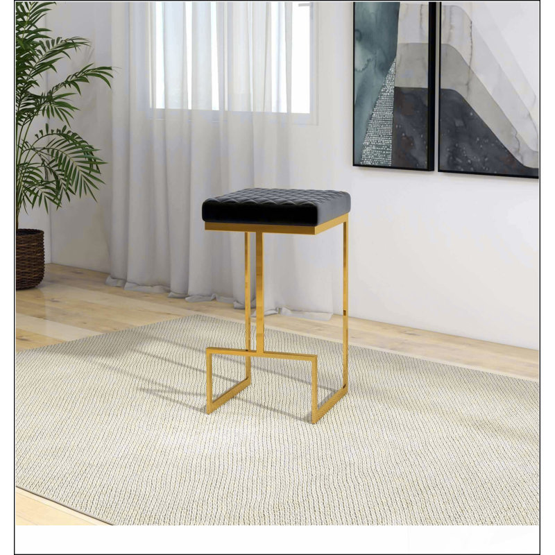 Tabouret rembourré Joel Mid Century Modern Luxury