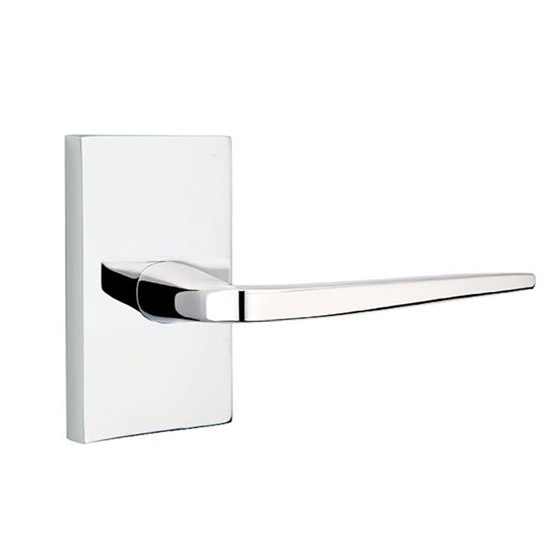 Levier de porte avec rosette Athena, Gauche, Chrome brillant