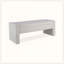 Banc de rangement rembourré moderne de 50 po avec siège capitonné