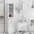 White Narrow Linen Storage Tower - Tall Bathroom Cabinet With Acrylic Door Space Saving For Bathrooms And Living Spaces Slim Door, Drawer Shelves, & Room