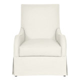 Zoe Cotton Swivel Slipcovered Armchair