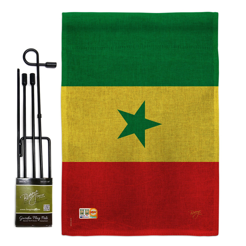 Double Sided 18.5'' H x 13'' W Polyester Flag Set