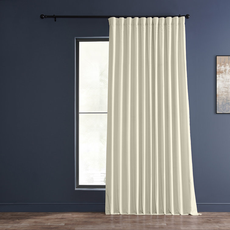 Jetset Wide Solid Blackout Thermal Rod Pocket Single Curtain Panel