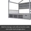 Lit maison avec structure de toit, tablettes de chevet, unité de rangement sous le lit-2017648043-2017648046