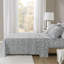 Drap double en 4 pièces avec motif de faune d'hiver sauge, flanelle 100% coton pur, dimensions luxueuses pour matelas de 18 po, douceur due au brossage supérieur du tissu, couverture idéale