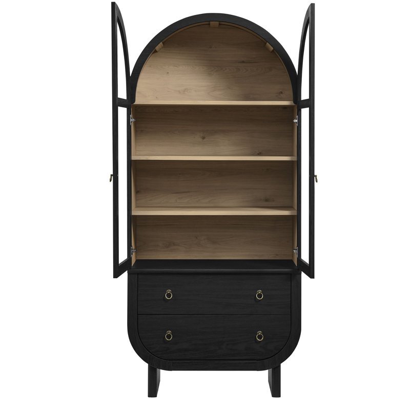 Nyx Arched Display Cabinet In Black