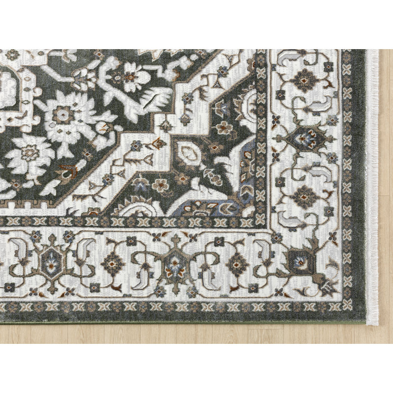 Carllene Area Rug with Non-Slip Backing, Rectangle 1'10" x 3'