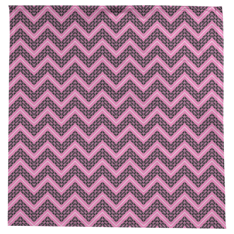 Nappe à chevrons à la main classic Stephenie, Rose / Noir