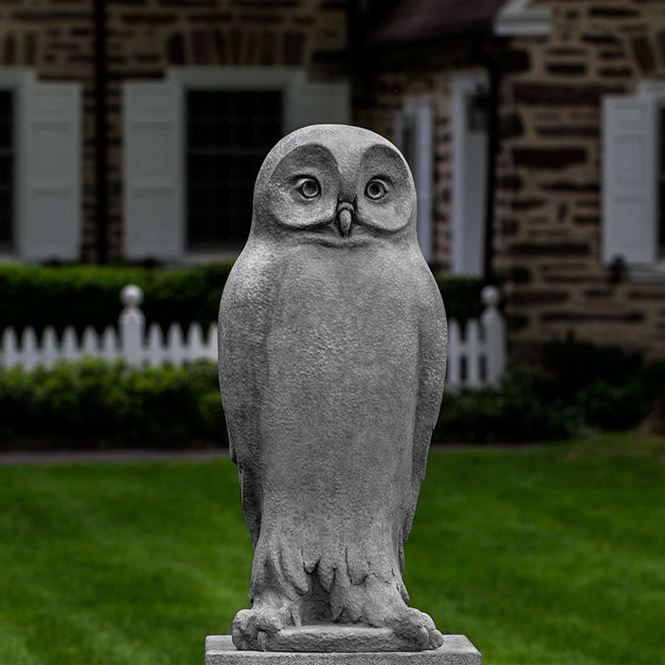 Bird Owl Garden Statue, Nero Nuovo