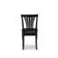 Cet ensemble de salle à manger 5 pièces comprend une table de salle à manger de style Mid-Century et 4 chaises de salle à manger en similicuir avec dossier à lattes - Finition noire-1491935821-1491935822-1491935816