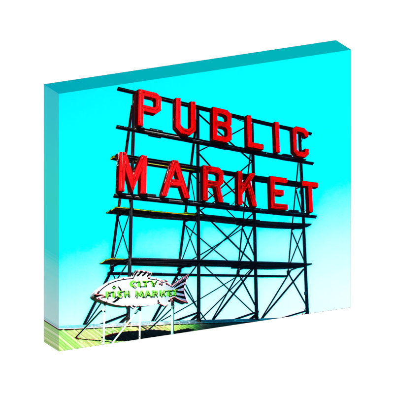 Seattle - impression sur toile, H 20 po x l 24 po x P 1,5 po, Toile tendue