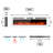 60" White 3-in-1 Electric Fireplace Heater, 12 Color Flame with Breathing Flame-937542690-937542694