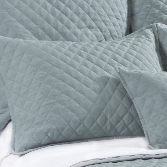 Hampton Buttons Sham, White, King