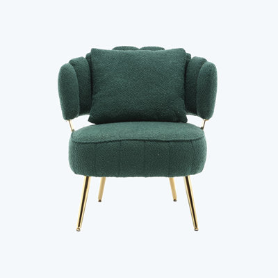 Boucle Accent Chair Modern Upholstered Armchair Tufted Chair -  Everly Quinn, B5FB6E8488A64449B73FE9406A38AACD