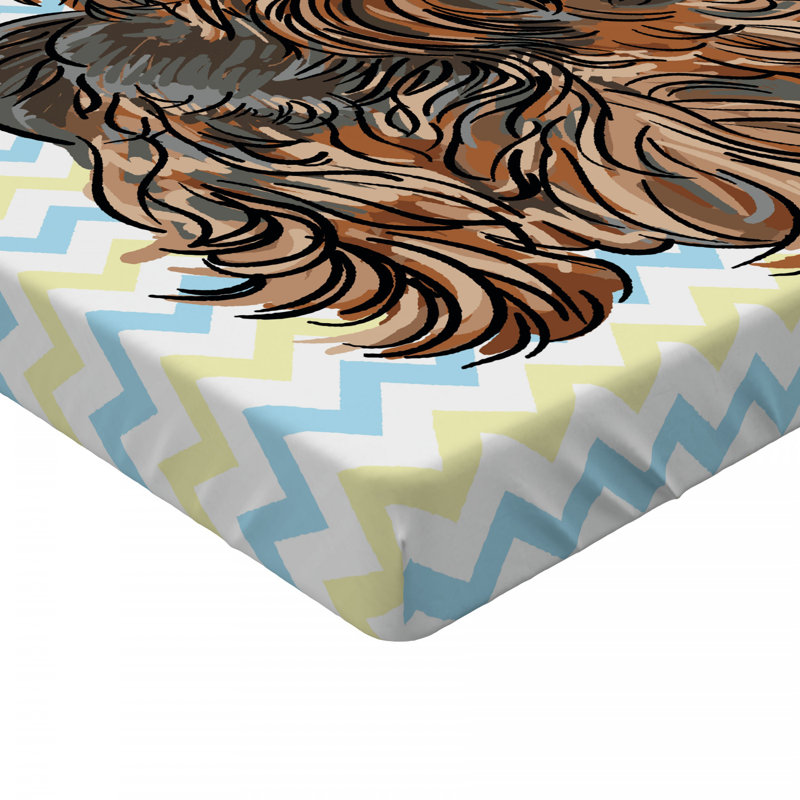 Microfiber Chevron Fitted Sheet, Full Fitted Sheet