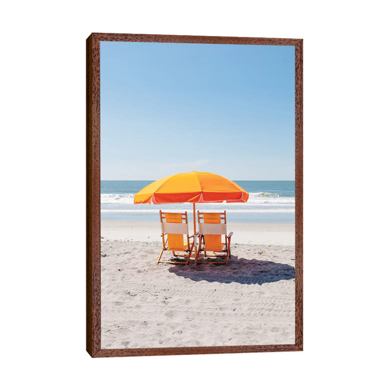 Folly Beach II by Bethany Young - Print on Canvas, 101.6cm H x 66.04cm W x 3.81cm D, Classic Brown Wood Framed