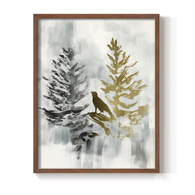 Reproduction encadrée - bois massif, H 21 po x l 17 po, Noyer