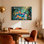 «Enchanted Flight Magic Forest Butterfly and Flowers», reproduction d'art sur toile tendue sur toile, ensemble de 1