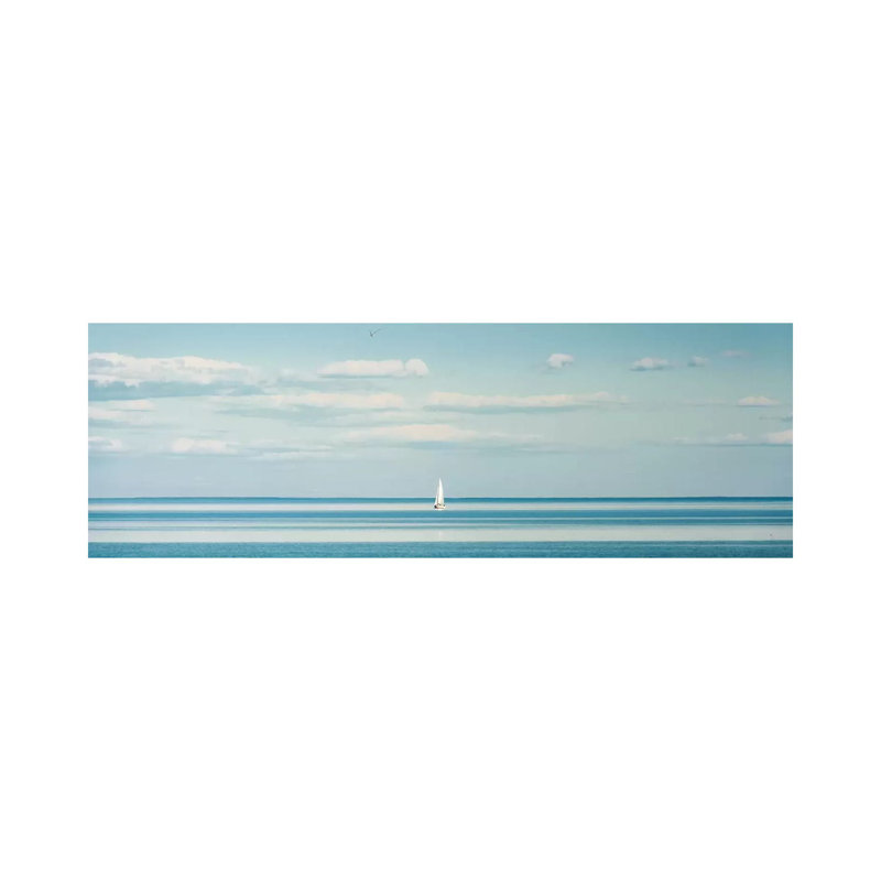 Little Piece Of Heaven: Seascape by Nik Rave - Wrapped Canvas Panoramic Print, 30.48 cm H x 91.44 cm W x 1.91 cm D