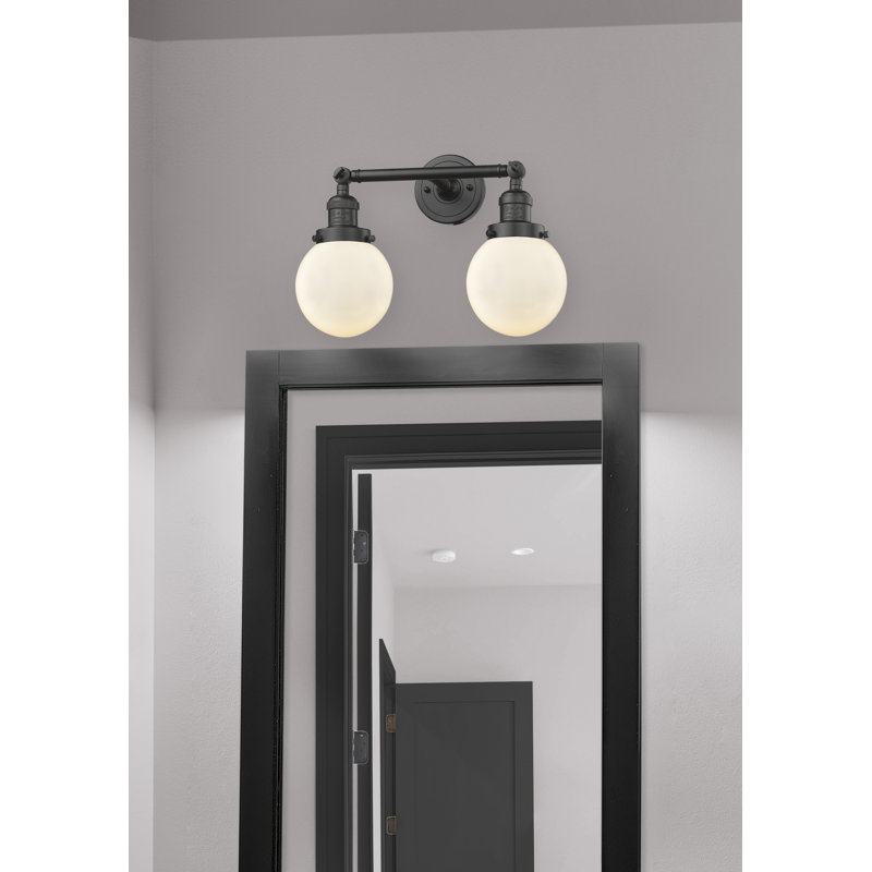 Clementina 2 - Light Dimmable Vanity Light, Clear, 6 Watt Vinage LED Bulb, Oil Rubbed Bronze