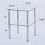 Table d'appoint transparente 2 pièces, table de bout à 2 niveaux, table de chevet moderne, canapé avec tablette de rangement pour le salon