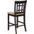 Tan & Counter Chairs  Pair  - Transitional Design With Stable Base And Flared Back Stools  2