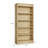 71 inch Tall Farmhouse Bookshelf with Fluted Design, 5-Tier Bookcase, Rustic Wood Shelves with Sturdy Base for Office, Library, Living Room Storage-706831151