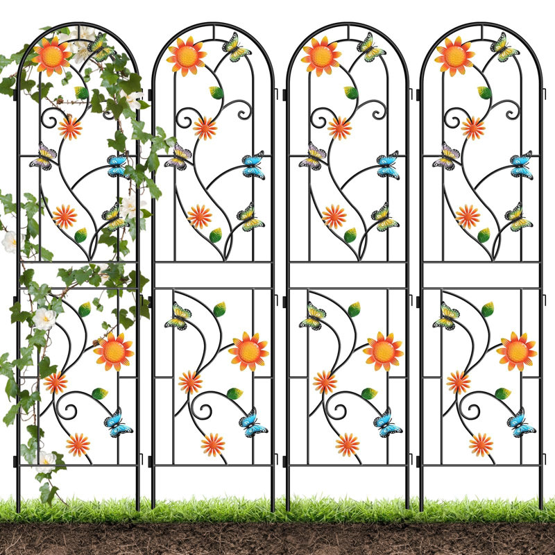 220cm H x 50cm W Metal Gothic Trellis