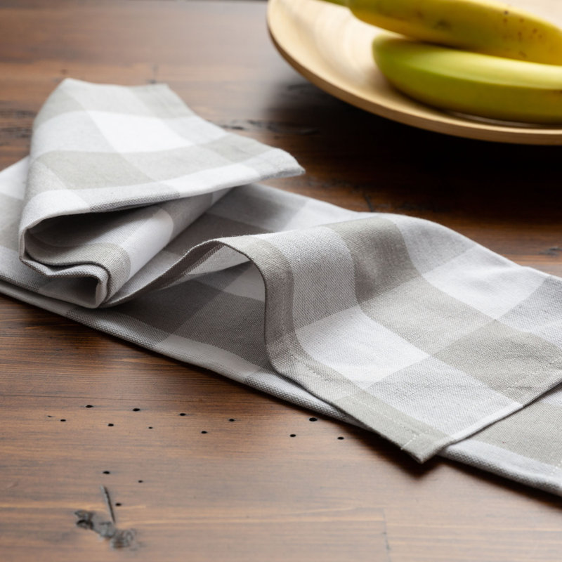 Torchon Country Check, Gris