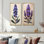 Ensemble de 2 pièces d'art lilas mauves et lilas