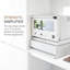 Yamazaki Home Tower Organisateur de comptoir de cuisine avec tiroir et tablette coulissante - Support à micro-ondes en acier avec tiroir, tablette de comptoir moderne, blanc-99182022