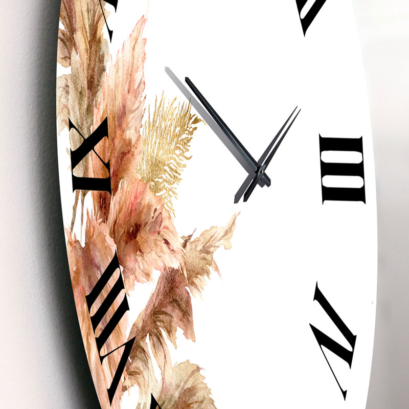 Horloge murale exotique Dry Pampas Grass, Petit