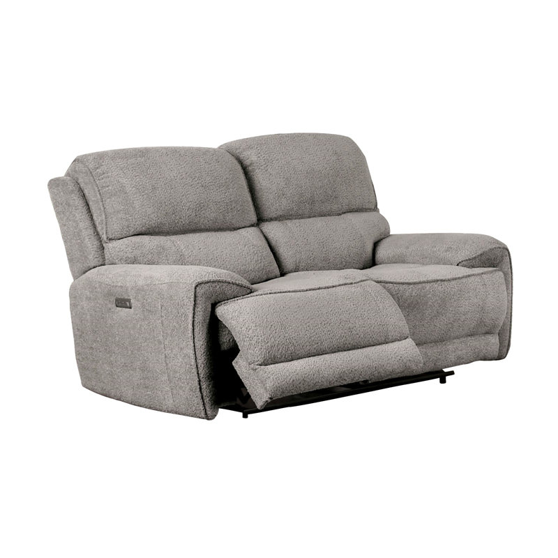 Causeuse électrique de 67,4 po de largeur, gris clair, Gris clair