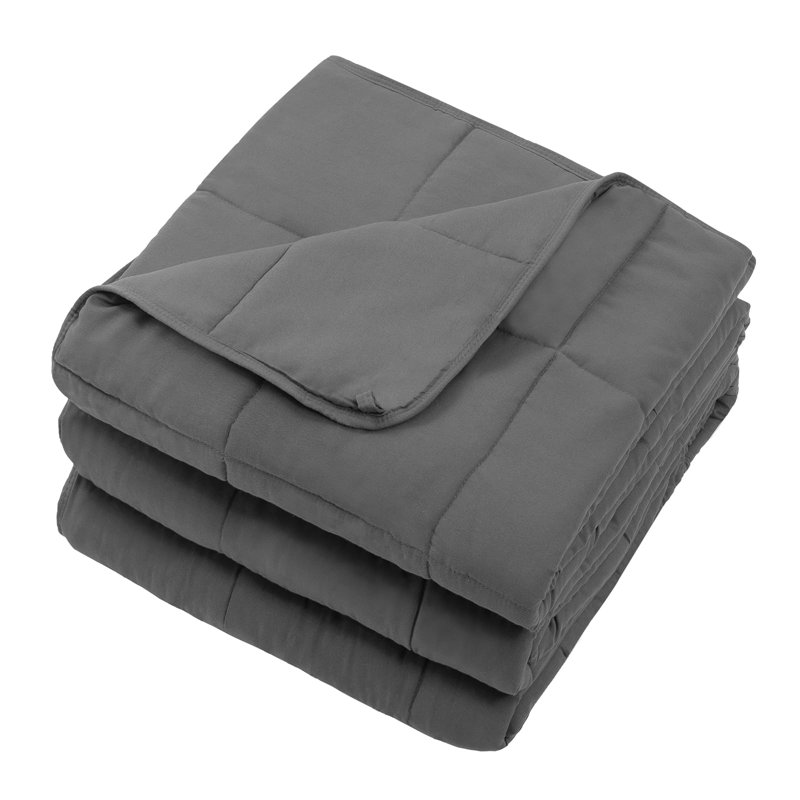 Jeté ultra doux et respirant, Gris foncé, Grand lit, 20 lb