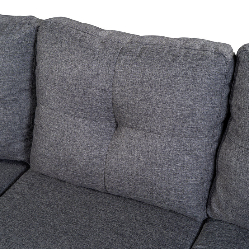 Orisfur. Reversible Sectional Sofa Space Saving With Storage Ottoman Rivet Ornament L-Shape Couch For Large Space Dorm Apartment