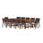 Anautica 13 Piece Teak Finish Outdoor Furniture Dining Set with Cushions-280508029-326382691