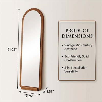 Mid-Century Arched Full-Length Mirror