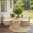 Wicker 2 - Person Patio Conversation Sets with Cushions-2113168315